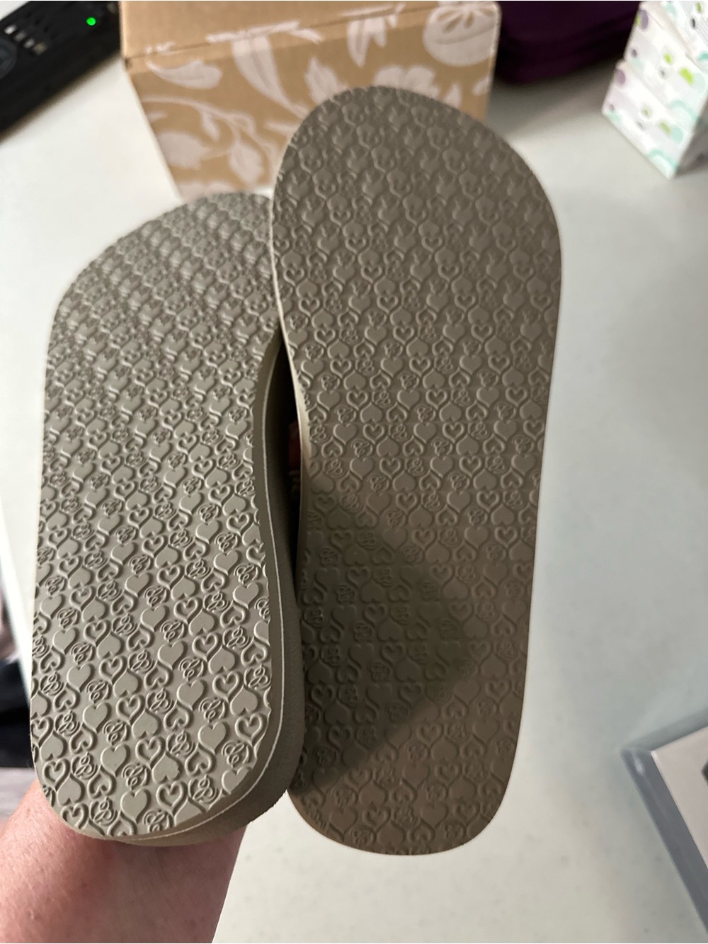 Cobian Woven Strap Flip Flops in Taupe - Picture 4 of 4